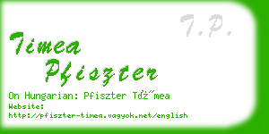 timea pfiszter business card